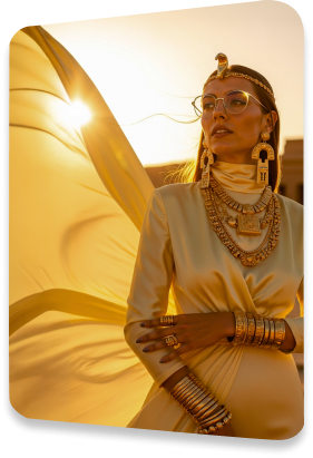 Retrato con lentes Novar Gold