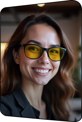 Mujer con lentes amarillos SPECTRλ