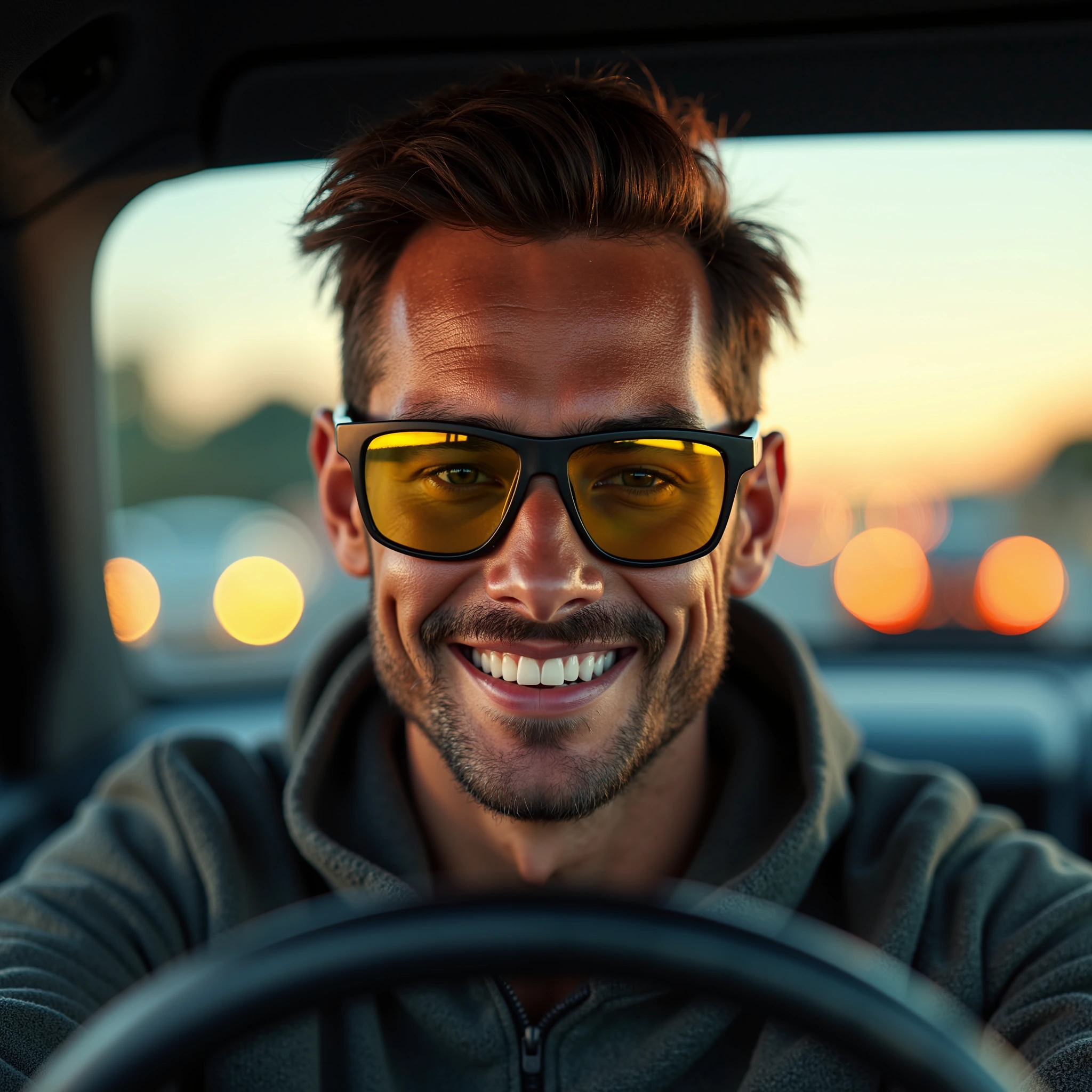 Conductor con lentes amarillos SPECTRλ